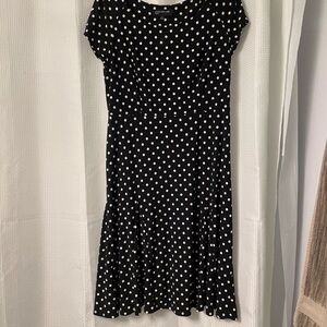 Jones New York Black/white polka dot dress